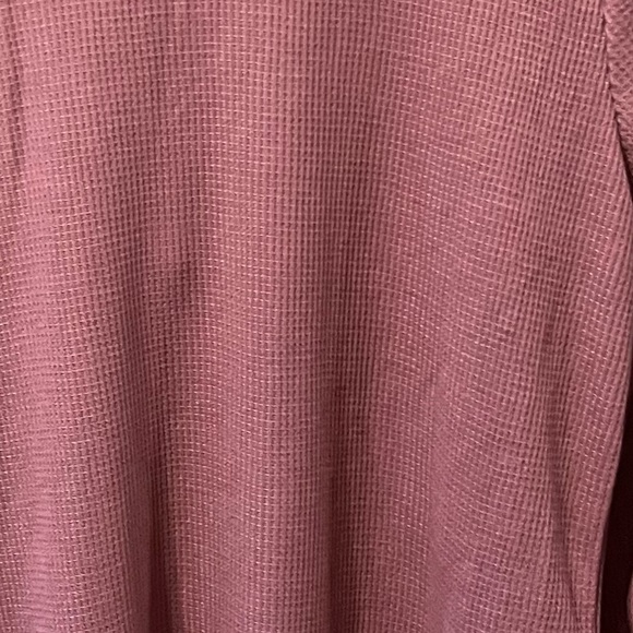 🟣Zulily Soft V-Neck Mauve Waffle Knit Long Sleeve Tee – XXL - Picture 4 of 4